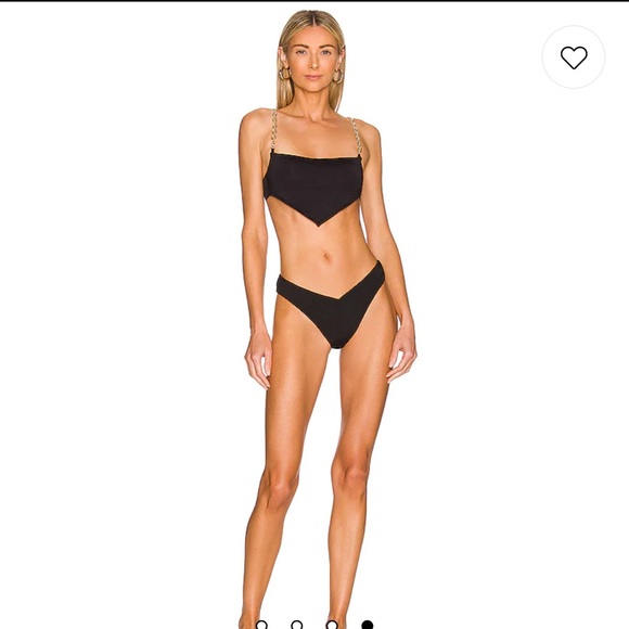 WeWoreWhat Black Bandana Top with Gold Shell Straps Size XS (NWT) - Picture 12 of 15